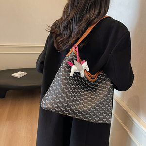 Bolso Tote de Hombro de Poliéster con Cremallera, Estilo Retro Europeo, PU, de Gama Alta, Novedad 2025 - Product Image 5