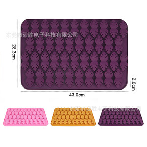 Tapis de stockage d'aliments pour animaux de compagnie anti-étouffement, alimentation lente, tapis de renifflement rectangulaire extra large en silicone en forme de feuille 430x290x25mm - Product Image 2