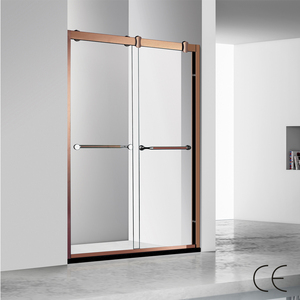 Raccords haut de gamme <span class=keywords><strong>en</strong></span> acier inoxydable or Rose, portes coulissantes <span class=keywords><strong>en</strong></span> verre pour <span class=keywords><strong>cabine</strong></span> de douche - Product Image 2