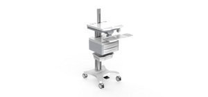 Computadora Carro con poste y dos cajones/ABS y <span class=keywords><strong>PC</strong></span> carro/Hospital efectivo carro para médico uso - Product Image 2