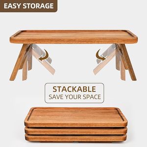 Factory Customized Wood Party Serving Tray Tiered Wooden 3 Layer Food Organization Serving Tray Rack Cupcake <b>Stand</b> - Product Image 2
