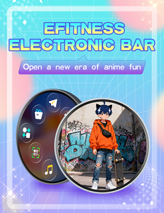 Badge électronique NKIWI L8 1,85 pouces haute définition avec animation dynamique en ABS, personnalisable <span class=keywords><strong>pour</strong></span> la lecture de vidéos/GIFs/musique/photos - Product Image 4