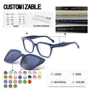 Lunettes de soleil polarisées à clipser en acétate UV400 légères anti-radiation confortables style œil de chat - Product Image 3