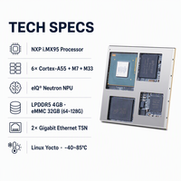 Carte mère OSM-L pour l'aérospatiale et l'automobile, avec PCIe 4 Go LPDDR5, 32 Go EMMC, double Gigabit N.XP I.MX95, système embarqué sur module