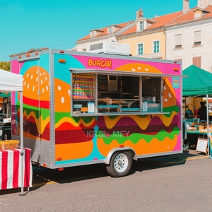 2025 Factory Price <b>Mobile</b> Fast For Sale Europe Ice Cream Food Truck Trailer With Full <b>Kitchen</b> Equipped - Product Image 3