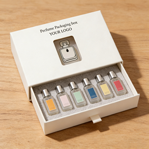 Luxury Custom Rigid Drawer Sliding Gift Box with Insert Window for Perfume Bottle Gift Packaging - Product Image 1