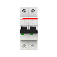 Disjoncteur miniature DC Série S200M, Type C S202M-C10DC, Déclenchement 1A 2A 3A 4A 6A 10A 16A 20A 25A 32A 40A 50A 63A MCB