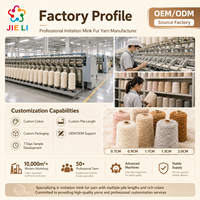 Fil à tricoter fantaisie en fausse fourrure de vison FDY, imitation vison, 1,3 cm, 2 cm, 100 % nylon, doux, duveteux, anti-chute, vente en gros d'usine