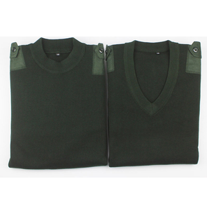 DFU107 Suéteres Tácticos con Cuello Redondo y Cuello en V, 100% Acrílico, Verde Oliva, con Parches, Precio Económico, con Gancho Adhesivo Mágico - Product Image 1