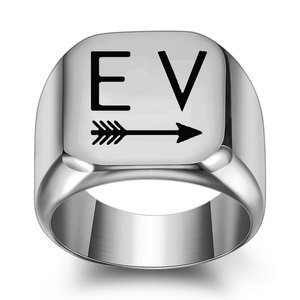 Bague Ev Arrow 18 mm en acier inoxydable, bijoux de mode unisexe, cadeau - Product Image 3