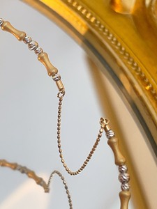 Xinfly <b>Solid</b> 18K <b>Gold</b> Jointed Flash Shiny <b>Bangle</b> Two-Tone Extension Chain Adjustable Open Bracelet for Women Ready to Ship - Product Image 4