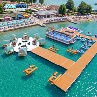 Plataforma Flotante Inflable Comercial Tipo Cabana con Tecnología Drop Stitch, Isla Flotante para Ocio Acuático, Ideal para Resorts y Fiestas en el Mar