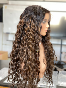 Celebrity mismo diseño 613 Rubio Ombre cabello humano brasileño pelucas de encaje completo Perruque rizado Humain con pelos de bebé - Product Image 3