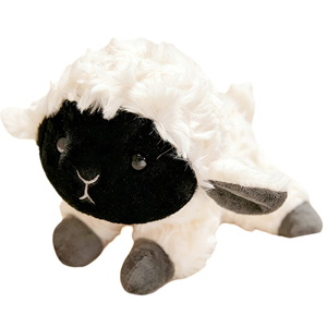 Peluche di Agnello Nero Rotondo e Paffuto, con Naso Cucito Semplicemente, Morbido e Soffice, Giocattolo Educativo per Bambini - Product Image 1