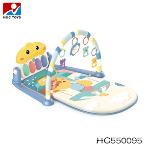 Tapis d'activités multifonctionnel portable pour bébé avec <span class=keywords><strong>harpe</strong></span> musicale à pédales en coton - Product Image 6