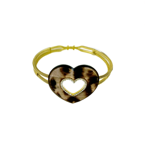 Brazalete de Moda en Acero Inoxidable 316L con Baño de Oro PVD, Diseño de Corazón, Joyería Sostenible y Resistente - Product Image 2