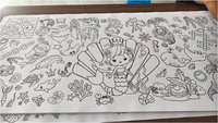 Nouvelle nappe Graffiti créative grande nappe de coloriage dessin nappe couverture de Table fournitures de fête pour les enfants