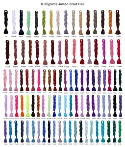 Venta al por mayor 100G 24 pulgadas recto sintético <span class=keywords><strong>Jumbo</strong></span> trenzado extensiones de cabello HENLON fibra de alta temperatura de alta calidad con estilo - Product Image 5