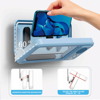 Nouvelle coque de téléphone étanche pour salle de bain avec écran tactile, support rotatif à 360°, compatible avec un petit haut-parleur Bluetooth