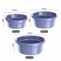 Bassine en plastique extra épaisse et profonde pour usage domestique, dortoirs étudiants, lavage de légumes et linge de bébé