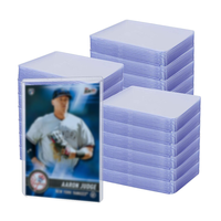 Prime Fit Protège-cartes rigides en plastique ultra transparents 3"X4" pour cartes de baseball, sans fermeture, pour cartes de sport et de collection