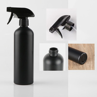 Vente en gros de flacons pulvérisateurs à gâchette en HDPE noir mat de 500 ml (16 oz), résistants aux produits chimiques, pour solutions de nettoyage multi-usages