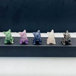 Cristallo curativo ametista naturale Mini animale <span class=keywords><strong>Bulldog</strong></span> <span class=keywords><strong>francese</strong></span> intaglio per la decorazione domestica - Product Image 2