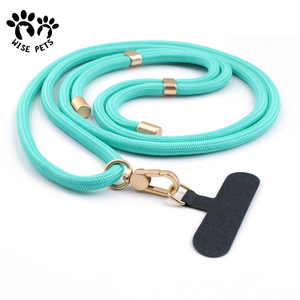 Factory Price Wholesale Nylon Phone Case Straps Braided Rope Phone Short Lanyard Wrist Straps for Mobile Cell Phones With Patch
