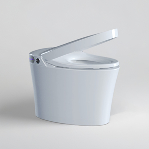 WC intelligent moderne VIVI V90, monobloc, avec chasse d'eau automatique, télécommande, siège chauffant allongé, bidet, évacuation en S - Product Image 4