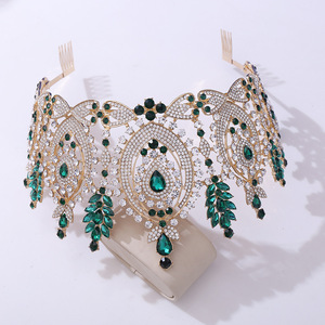 Corona di Alta Qualità con Grandi Gemme, Pettine a Corona per Principesse e Regine, Tiara Nuziale per Donne - Product Image 6