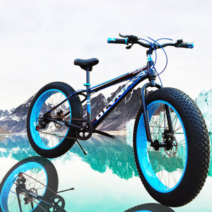Bicicletta Fat Bike con Pneumatici Spessi per Neve, per Adulti, Uomo e Donna, Mountain Bike All-Terrain a Velocità Variabile con Doppio Freno a Disco e Forcella Ammortizzata - Product Image 3