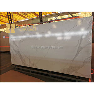 Lastra <span class=keywords><strong>in</strong></span> Pietra Sinterizzata Ceramica Cinese Bianca 1200x2700mm <span class=keywords><strong>per</strong></span> Cucina, Sala, <span class=keywords><strong>Esterni</strong></span>, Piano da Pranzo, Piastrelle <span class=keywords><strong>per</strong></span> Bancone - Product Image 1