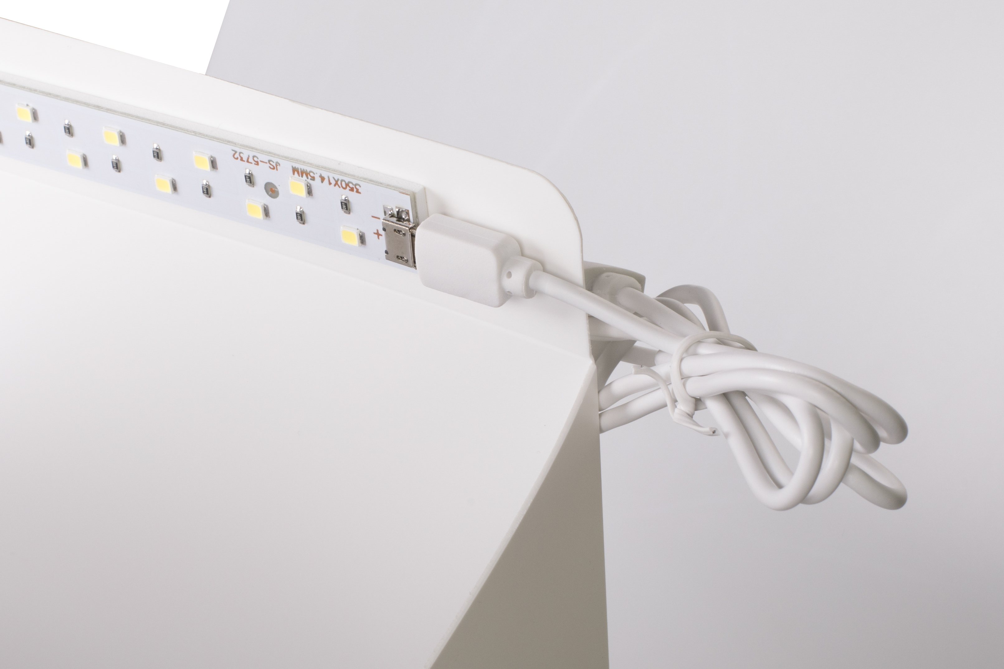Barra de luz White-2 LED con cable USB simple