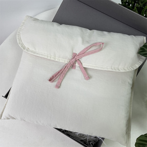 CH Eco-friendly Cute Cotton Dust Envelope Underwear <b>Bag</b> Notebook Computer Carry Case with Ribbon <b>Tablet</b> Storage - Product Image 1