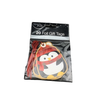 Cheap Custom Printed Paper Christmas Gift Tag with Hanging String Christmas Paper Tags We Can Help Design the Artworks
