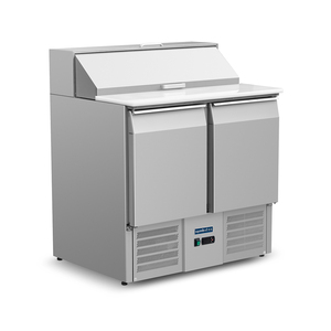 VNTKITCHEN VNT-US900 <span class=keywords><strong>Banco</strong></span> Refrigerato in Acciaio <span class=keywords><strong>Inox</strong></span> da 900mm per Insalate e Preparazione Pizza con Piano di Lavoro Refrigerato - Product Image 4
