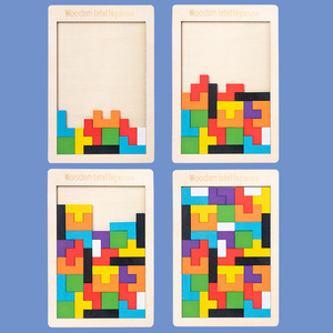Bloques de construcción de madera Tetris, juguete educativo 3D para niños de 4 a 6 años - Product Image 4
