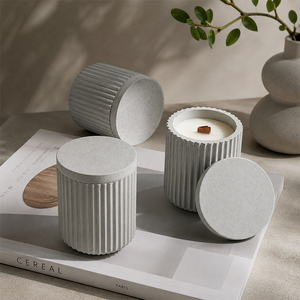 AIKUN Bougies parfumées en cire de soja pour la maison, en ciment, décor saisonnier, coffret cadeau, pour aromathérapie et cadeaux de mariage - Product Image 2