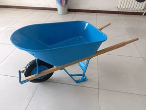 รถเข็นล้อเหล็กสำหรับงานหนักรถเข็นด้ามจับทำจากไม้ทรงสี่เหลี่ยมสำหรับงานก่อสร้างสวนเกษตรรถเข็นล้อเดียวสำหรับงานหนัก - Product Image 2