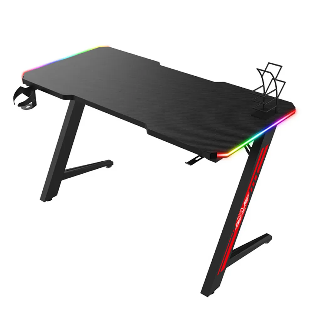 OEM Service 2023 Newly Developed Luxury Pc Desk Stable Professional Easy Installation Black Computer Gaming Table Pc Desk