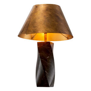 <b>Table</b> <b>Lamp</b> Marble <b>Base</b> Gold Shade LED Light Source E27 Bulb Switch Control Eco Friendly Modern Designer Style - Product Image 3