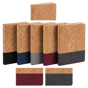 2026 Hot Selling JIUSI Model 1897 Custom A5 Business Eco Friendly Silk Screen Printed Soft Cork Cover Linen <b>Notebooks</b> for Office - Product Image 3