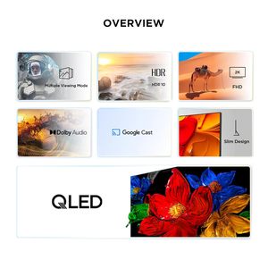Televisor Inteligente 4K de 85 Pulgadas con Diseño sin Marco, Televisor QLED para Sala de Estar - Product Image 2