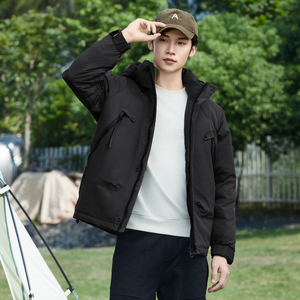 ลงเสื้อแจ็คเก็ต2025ผู้ชายแฟชั่นใหม่แบรนด์กีฬากลางแจ้งของผู้ชายสวมเครื่องมือหนาเพื่อรักษาความอบอุ่นแฟชั่นโลโก้ที่กำหนดเอง - Product Image 4