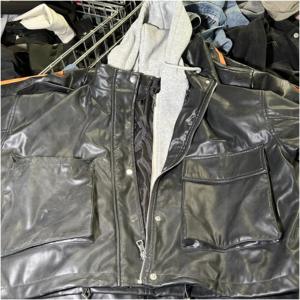 C10, оптовая продажа, Высококачественная б/у одежда, тюки, подержанная кожаная куртка, смешанное винтажное пальто - Product Image 4