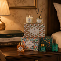 Diffuseur de parfum sans flamme fait main avec bougies votives en cire de soja, coffret cadeau de luxe pour hôtels, bars et fêtes d'Halloween