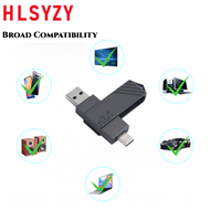 Clé USB double USB C de type pivotant, vitesse rapide USB 3.0 2.0, clés USB 64 128 Go pour téléphone, tablette, ordinateur, Mac