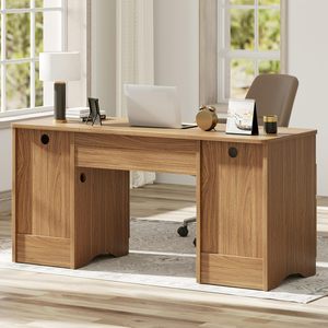 Bureau d'ordinateur moderne en bois SENYU avec tiroirs et étagères de rangement pour usage domestique ou professionnel - Product Image 5