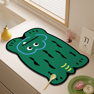 Cartoon Kitchen Mat Diatomaceous Earth Non Slip Novelty Shape Animal Print Absorbent Quick Drying Easy Clean - Product Image 3