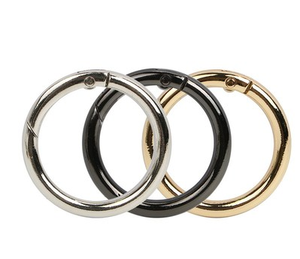 Chaveiro de liga de zinco redondo, barato em metal o anel redondo clipe mosquetão - Product Image 2